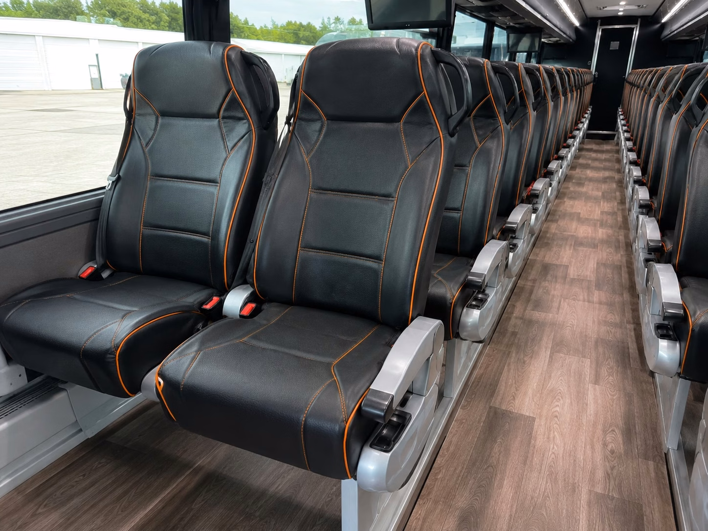 56 passenger charter bus interior