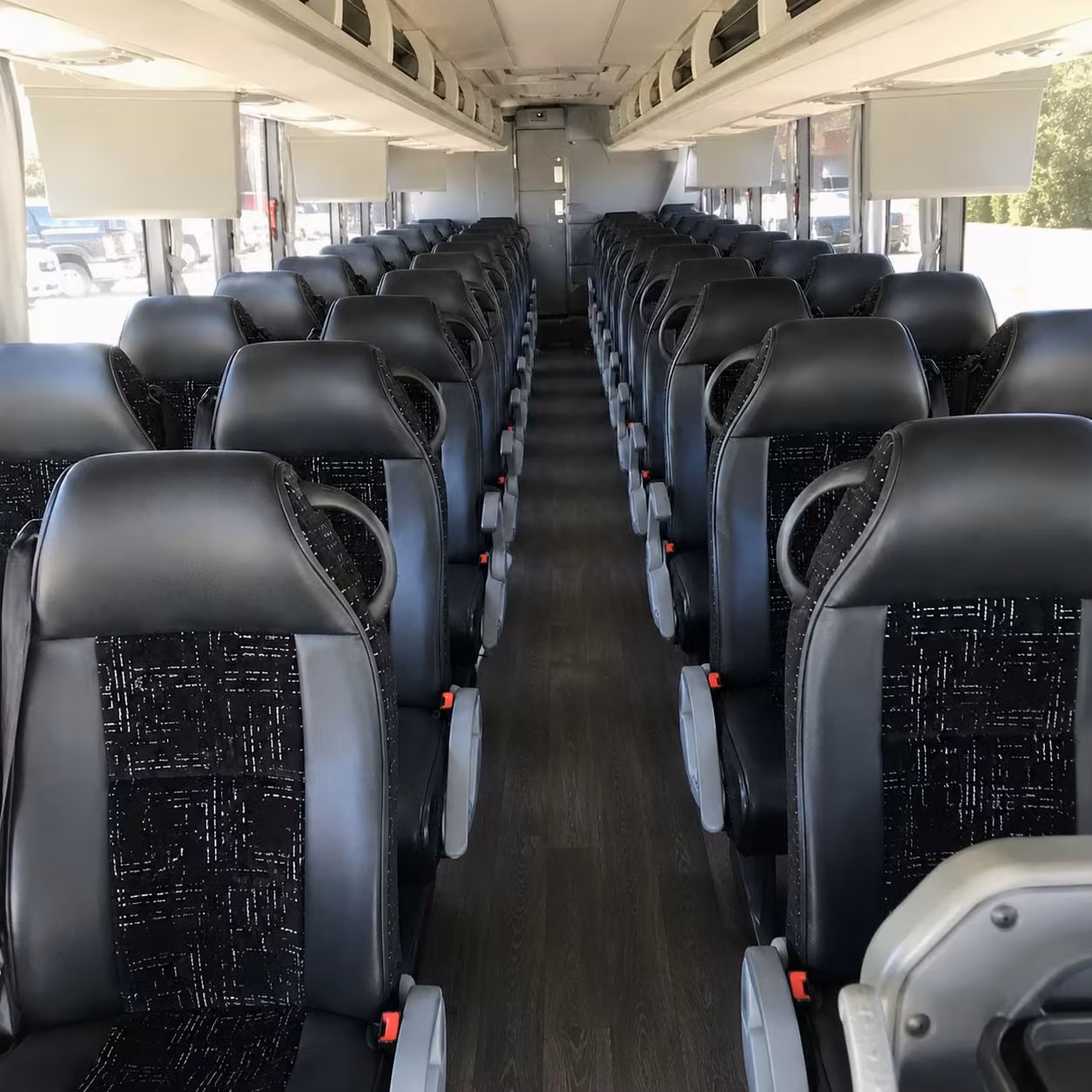 mount pleasant charter bus rental interior