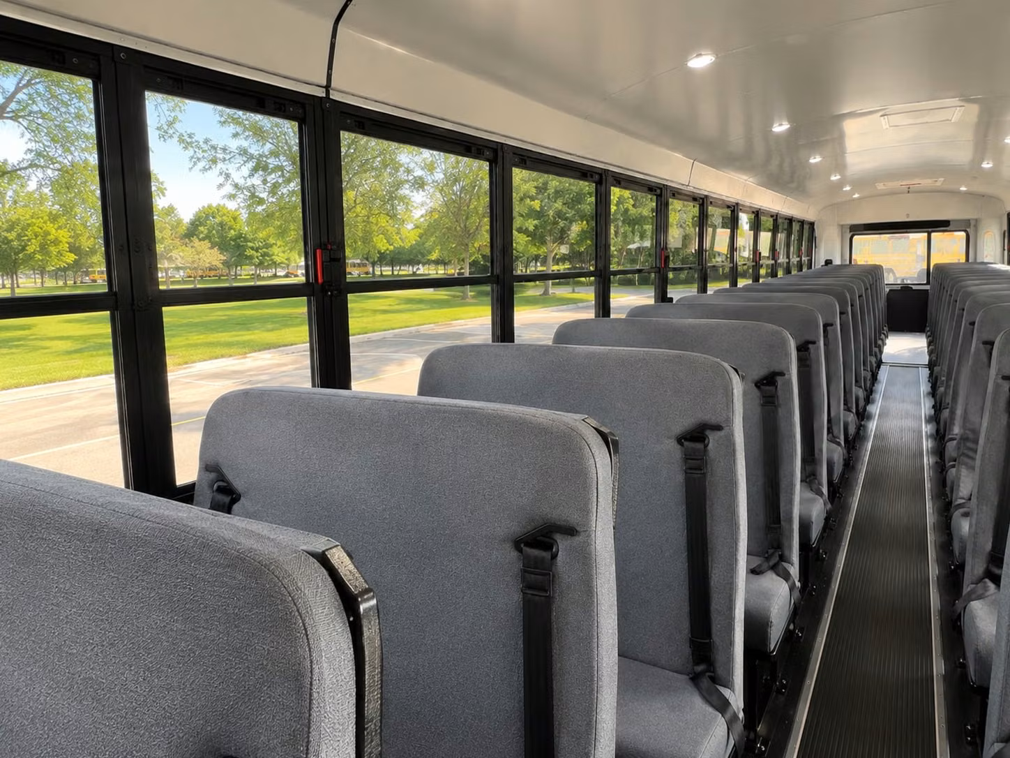 school bus inside